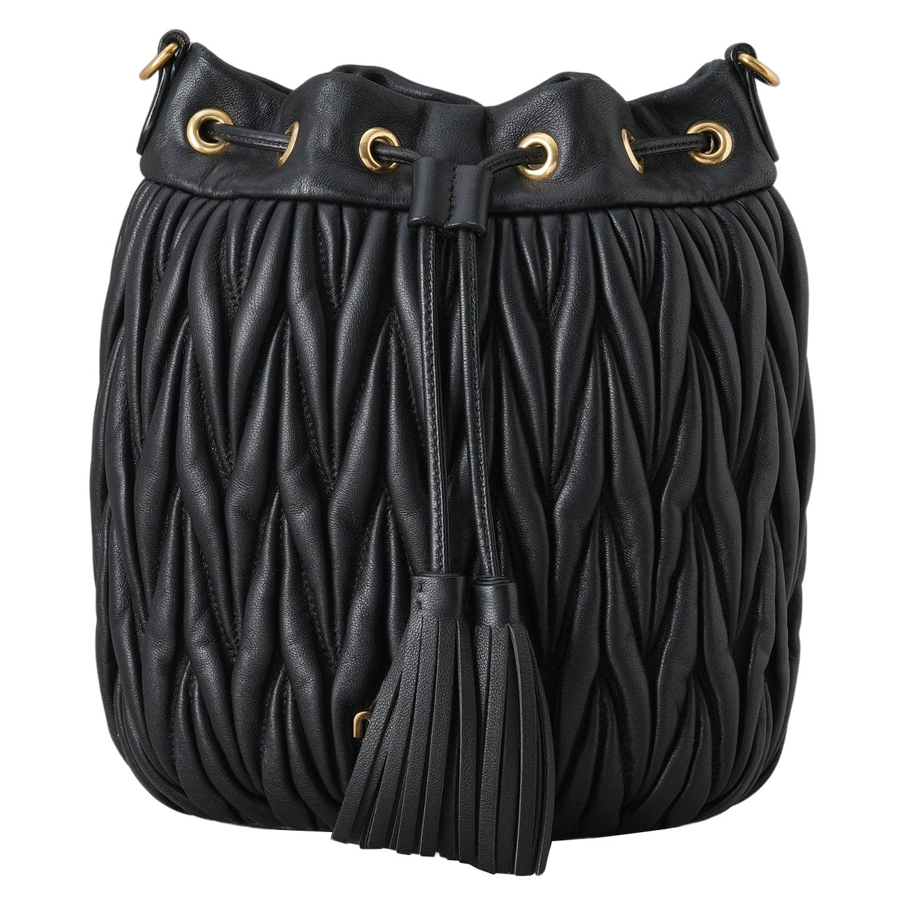 MIU MIU(USED)미우미우 5BE014 마틀라세 버킷백